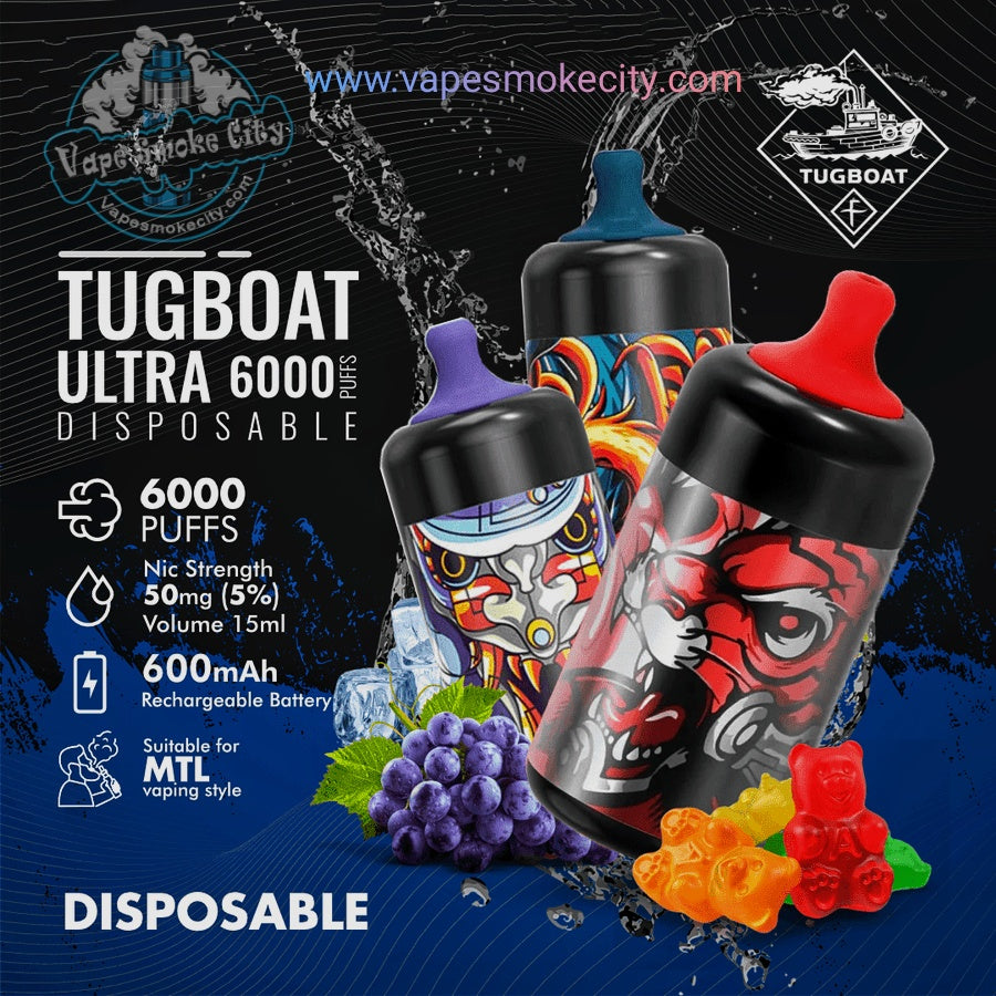 New Tugboat Ultra 6000 Puffs Disposable in Dubai