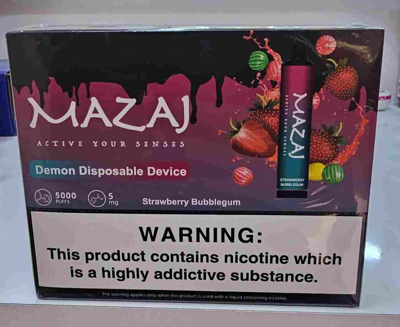 Strawberry Bubblegum| Mazaj Demon 5000 Puffs