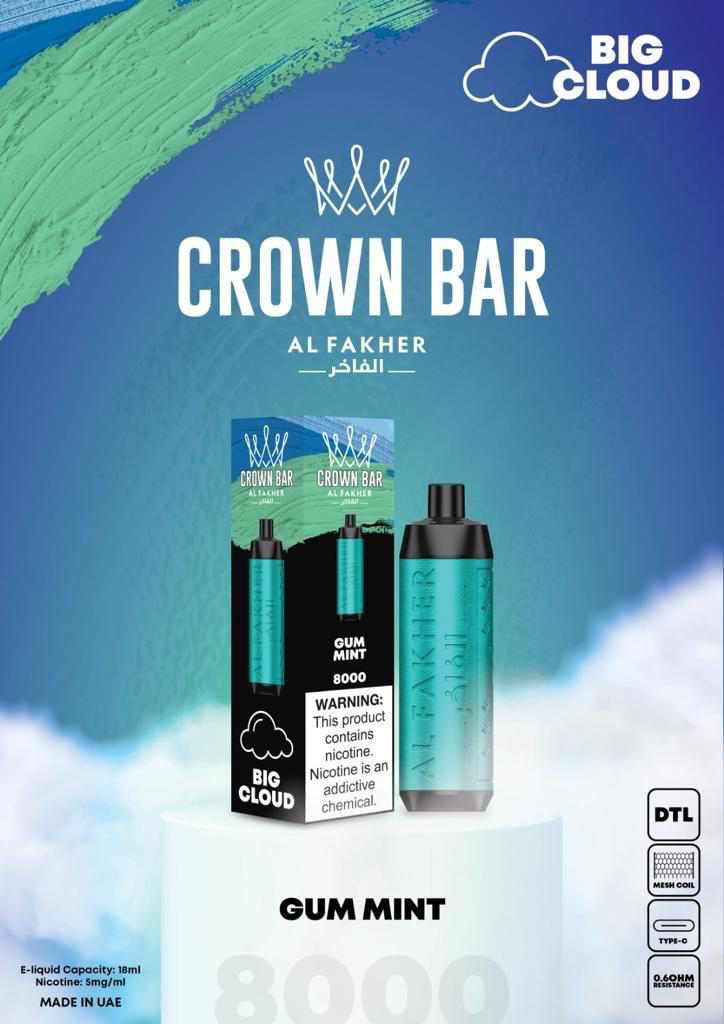 Gum Mint| Crown Bar 8000 Puffs