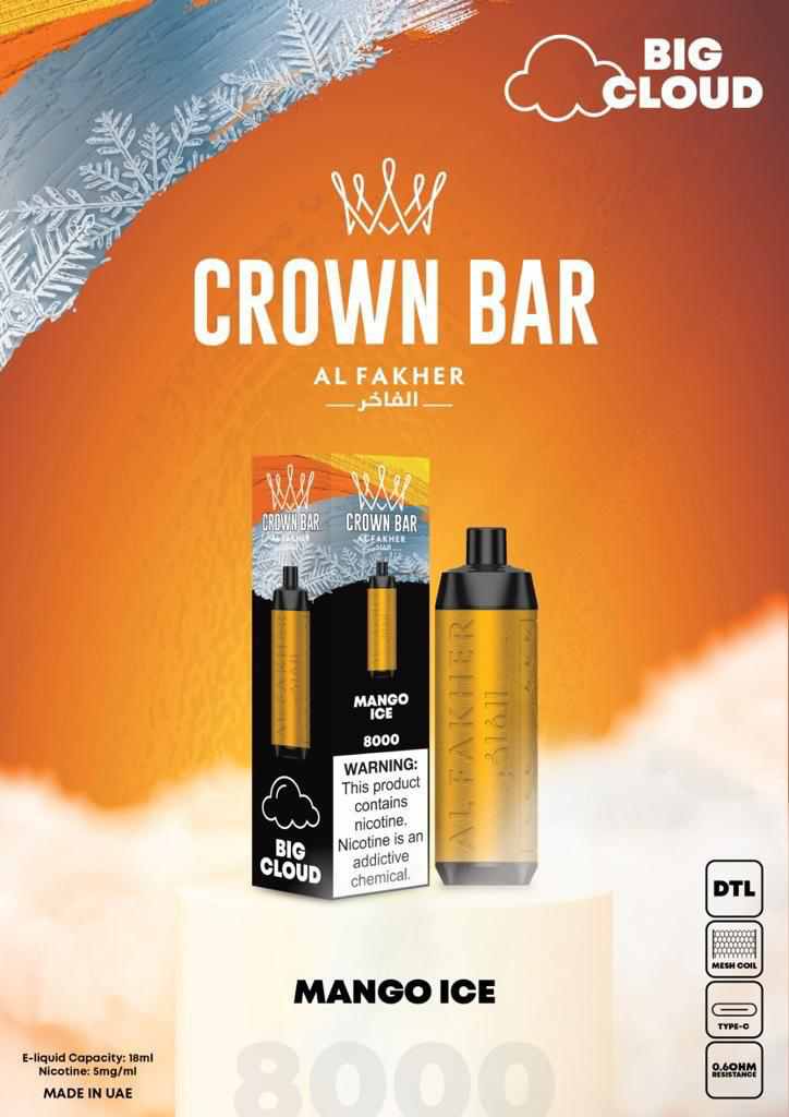 Mango Ice| Crown Bar 8000 Puffs