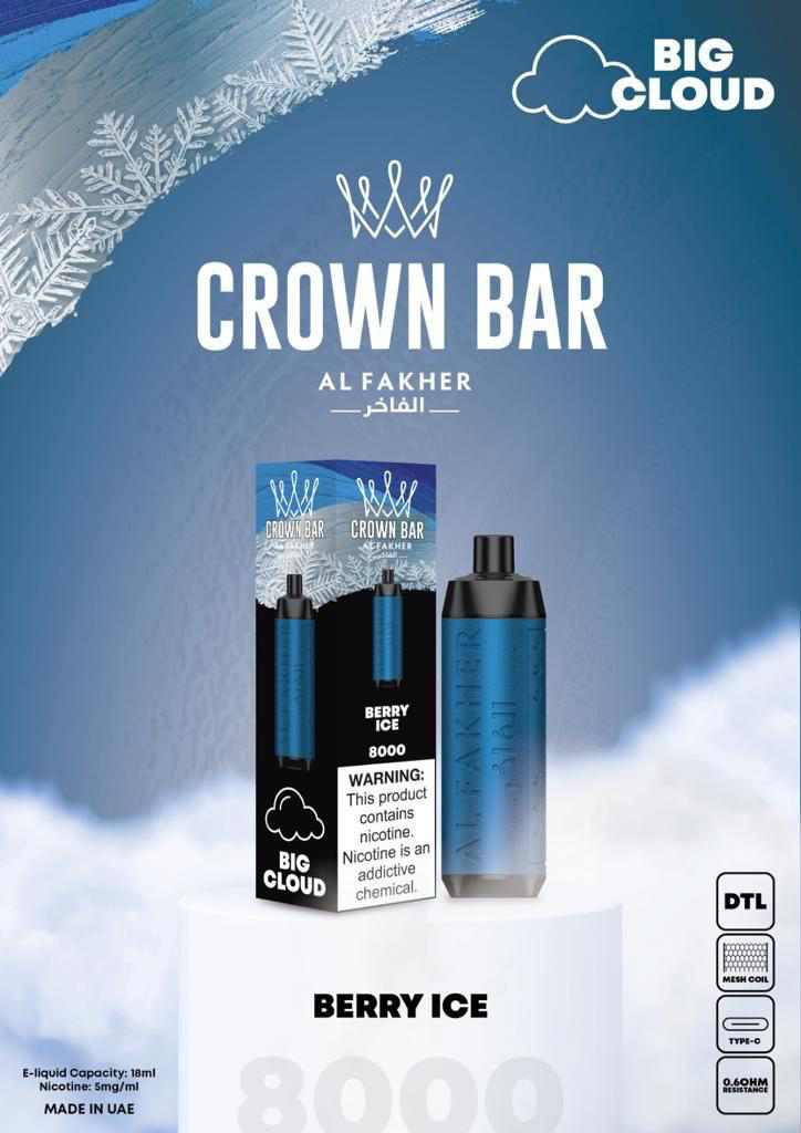 Berry Ice| Crown Bar 8000 Puffs