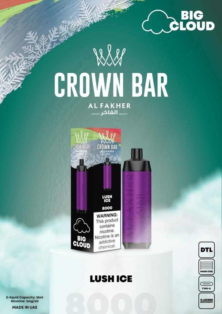 Lush Ice| Crown Bar 8000 Puffs