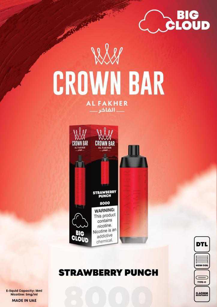 Strawberry Punch| Crown Bar 8000 Puffs