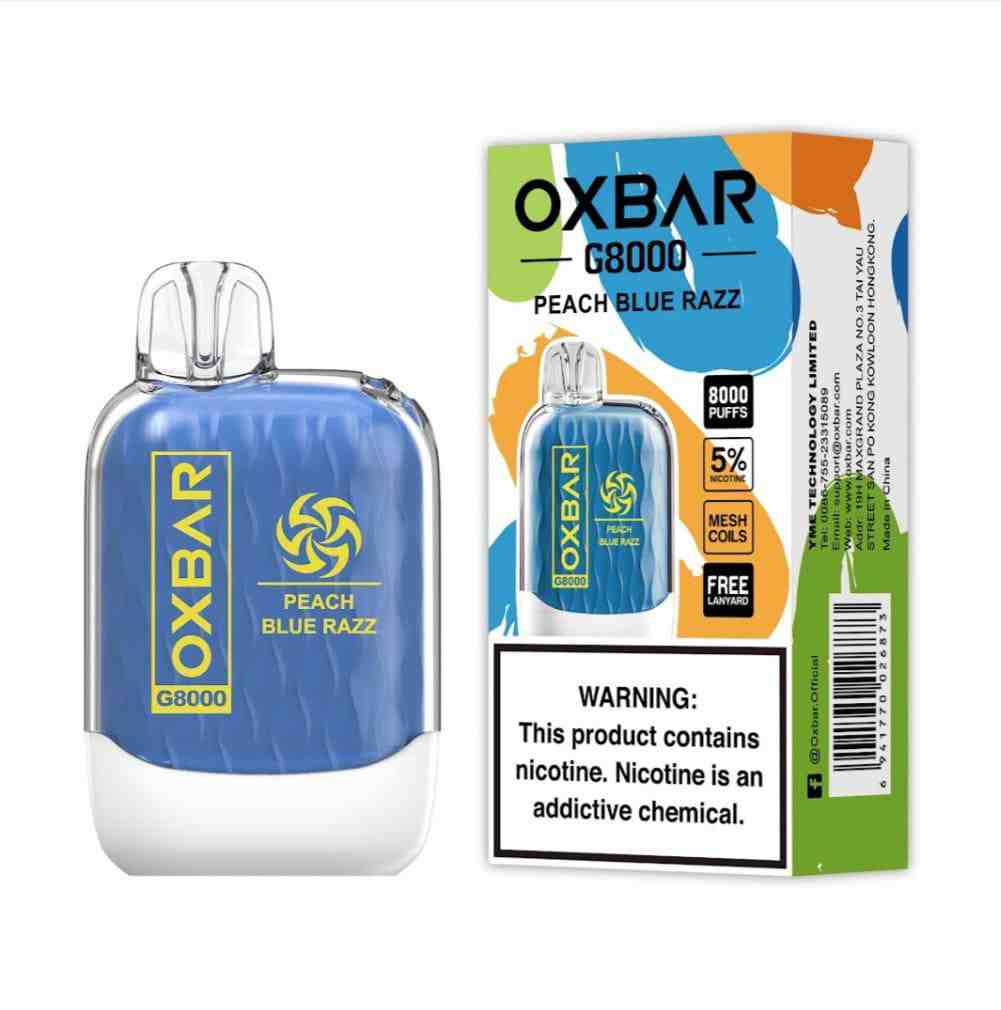 Peach Blue Razz| Oxbar G8000 Puffs