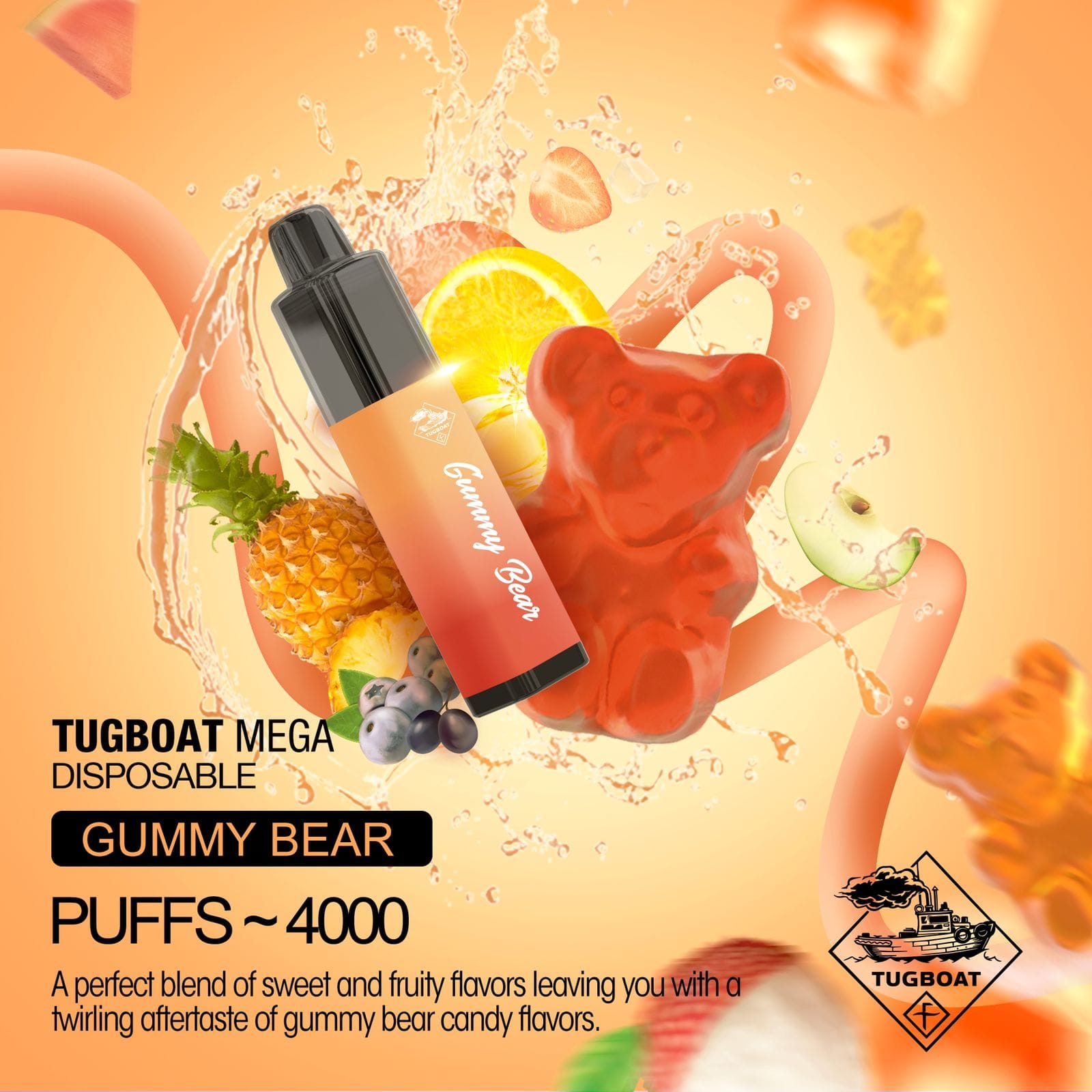 Gummy Gear| Tugboat Mega 4000 Puffs