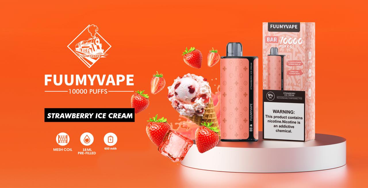 Strawberry Ice cream| Fuumyvape 10000 Puffs