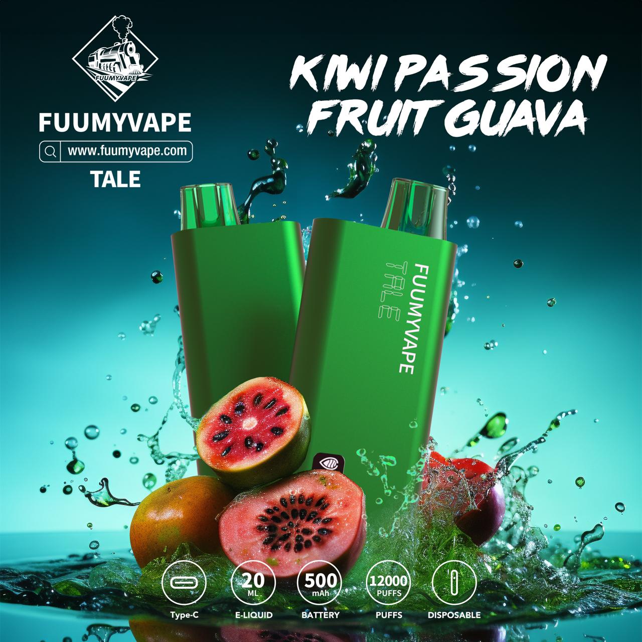 Kiwi Passion Fruit Guava| Fuumyvape 12000 Puffs