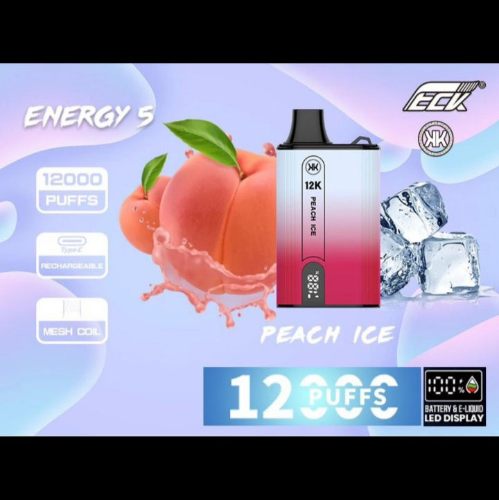 Peach Ice| KK ENERGY 12000puffs