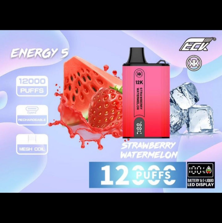 Strawberry Watermelon| KK ENERGY 12000puffs