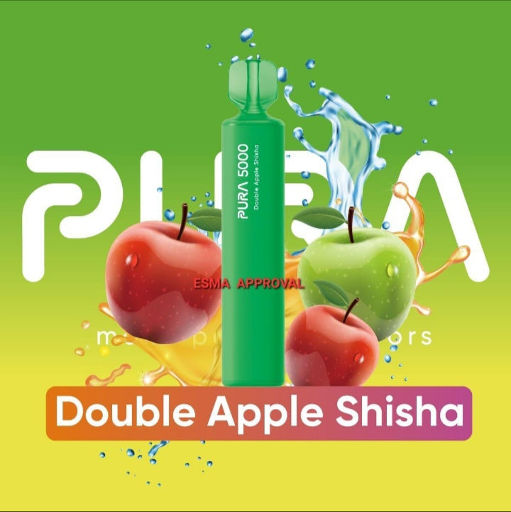 Double Apple Shisha| Pura 5000 Puffs