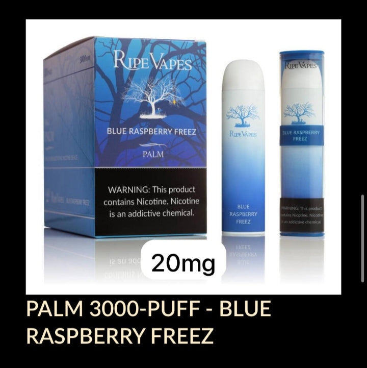 Blue Raspberry Freez| Ripe Vapes Palm 3000 Puffs