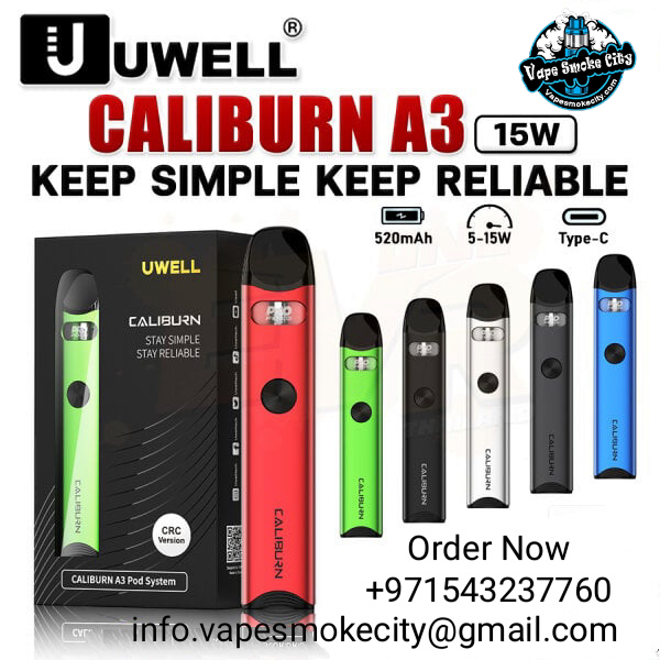 Best Uwell Caliburn A3 Pod System Kit In Dubai,UAE Vape Smoke City Best Uwell Caliburn A3 Pod System Kit In Dubai,UAE Vape Smoke City