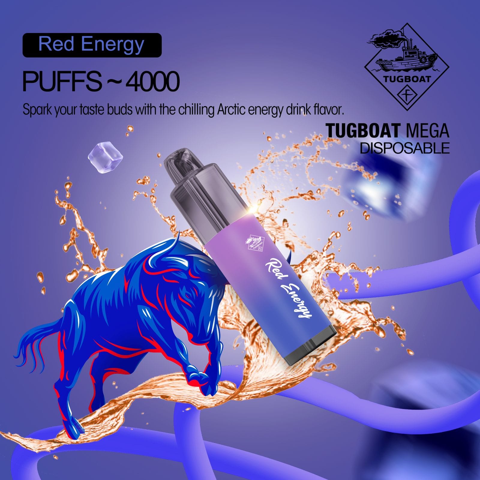 Red Energy| Tugboat Mega 4000 Puffs