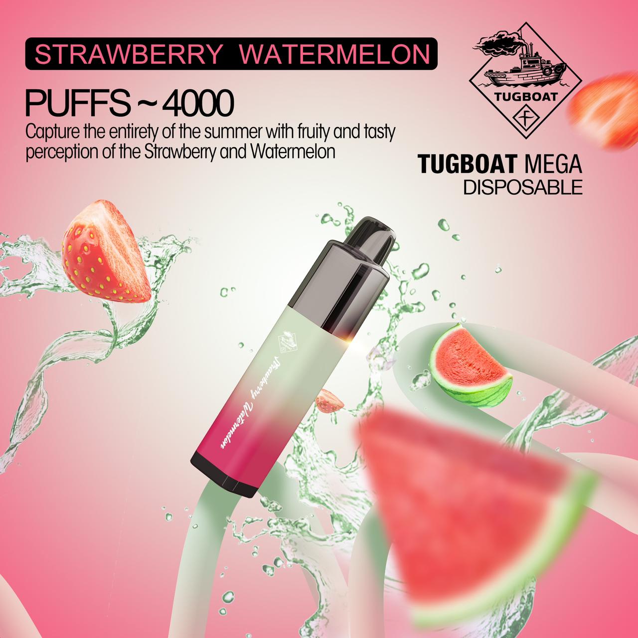 Strawberry Watermelon| Tugboat Mega 4000 Puffs