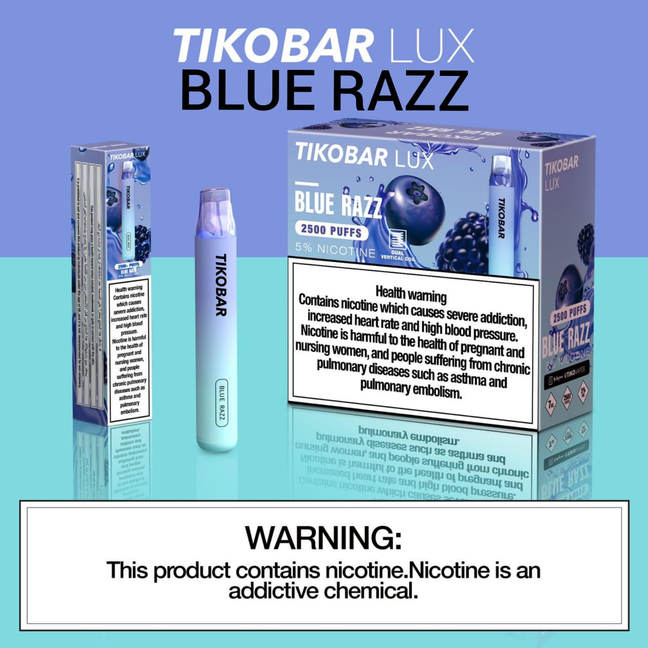 Blue Razz| Tikobar Lux 2500 Puffs