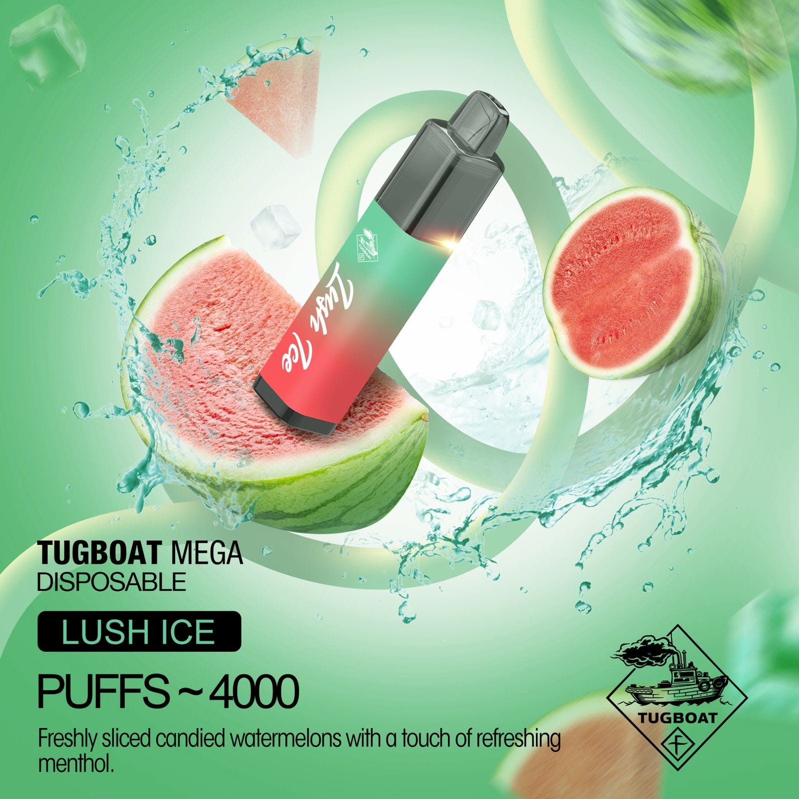 Lush Ice| Tugboat Mega 4000 Puffs