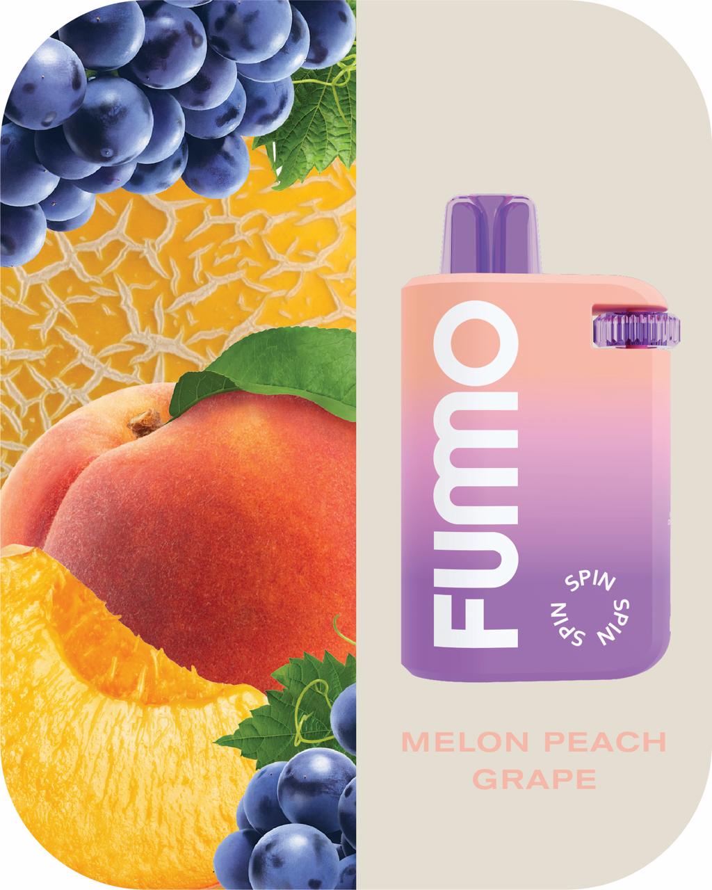 Melon Peach Grape| Fummo Spin 10000 Puffs