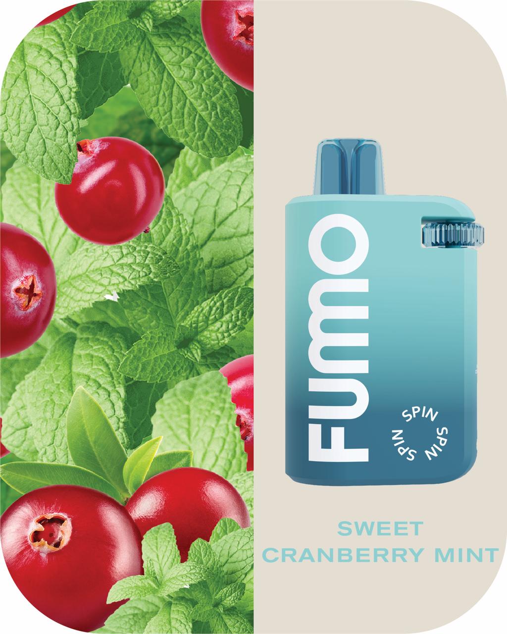 Sweet Cranberry Mint| Fummo Spin 10000 Puffs