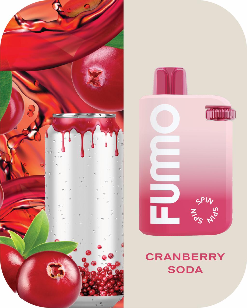 Cranberry Soda| Fummo Spin 10000 Puffs