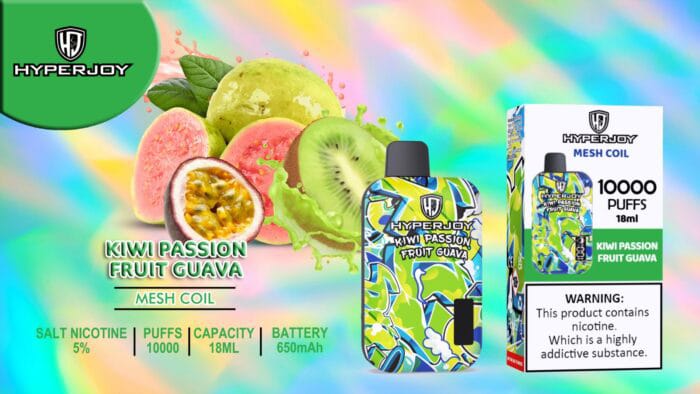 Kiwi Passion Fruit Guava| Hyperjoy 10000 Puffs