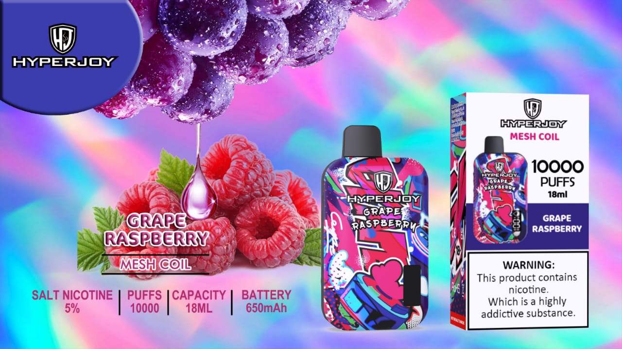 Grape Raspberry| Hyperjoy 10000 Puffs