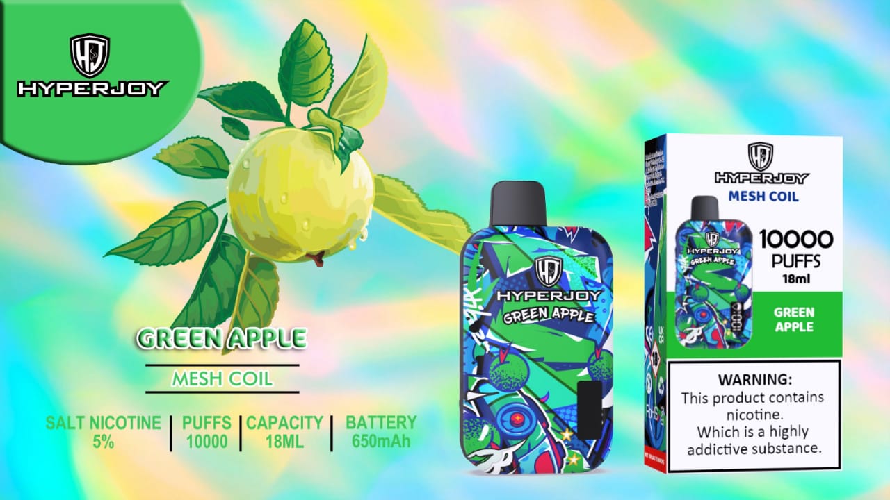 Green Apple| Hyperjoy 10000 Puffs