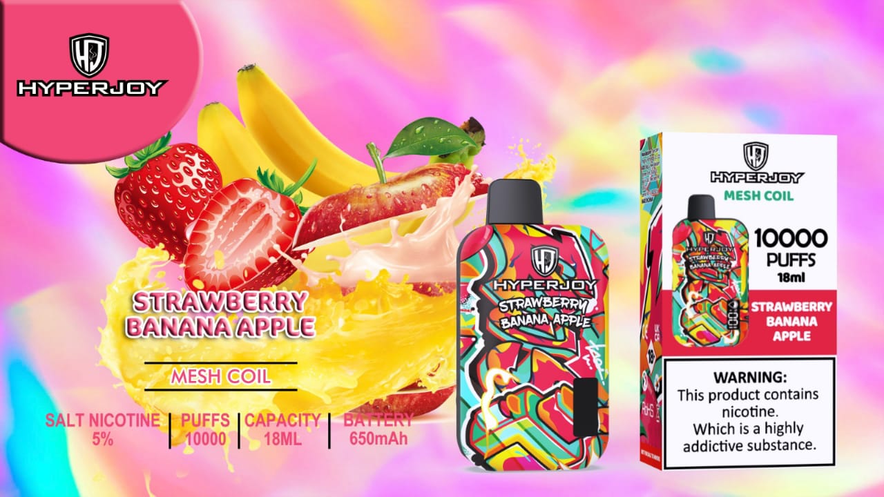 Strawberry Banana Apple| Hyperjoy 10000 Puffs