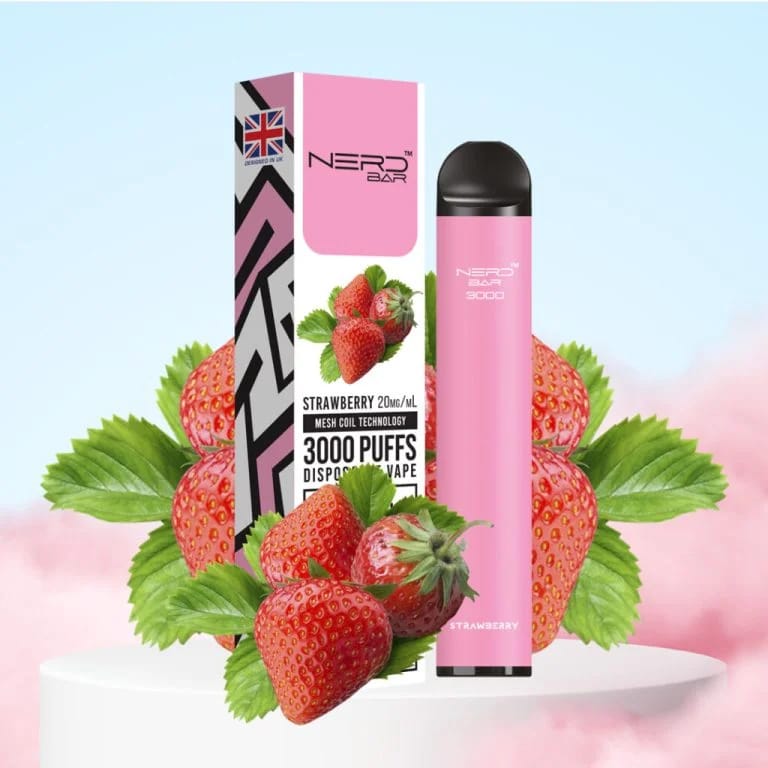 Strawberry| Nerd Bar 3000 Puffs