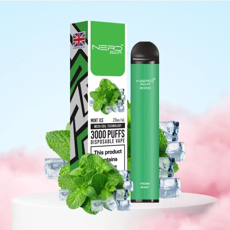 Fresh Mint| Nerd Bar 3000 Puffs