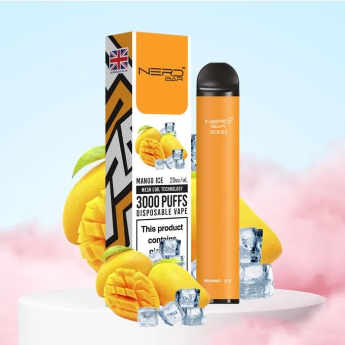 Mango Ice| Nerd Bar 3000 Puffs