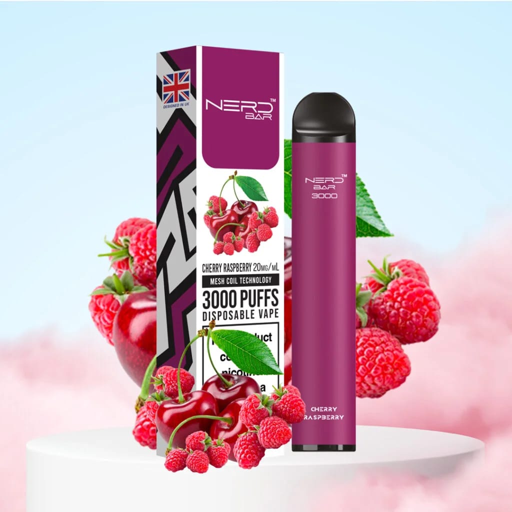 Cherry Raspberry| Nerd Bar 3000 Puffs