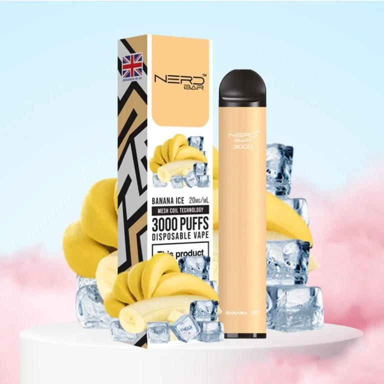 Banana Ice| Nerd Bar 3000 Puffs