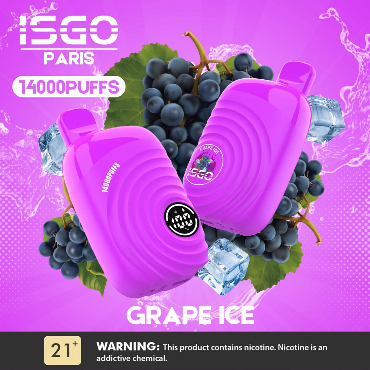 Grape Ice| ISGO PARIS 14000 Puffs