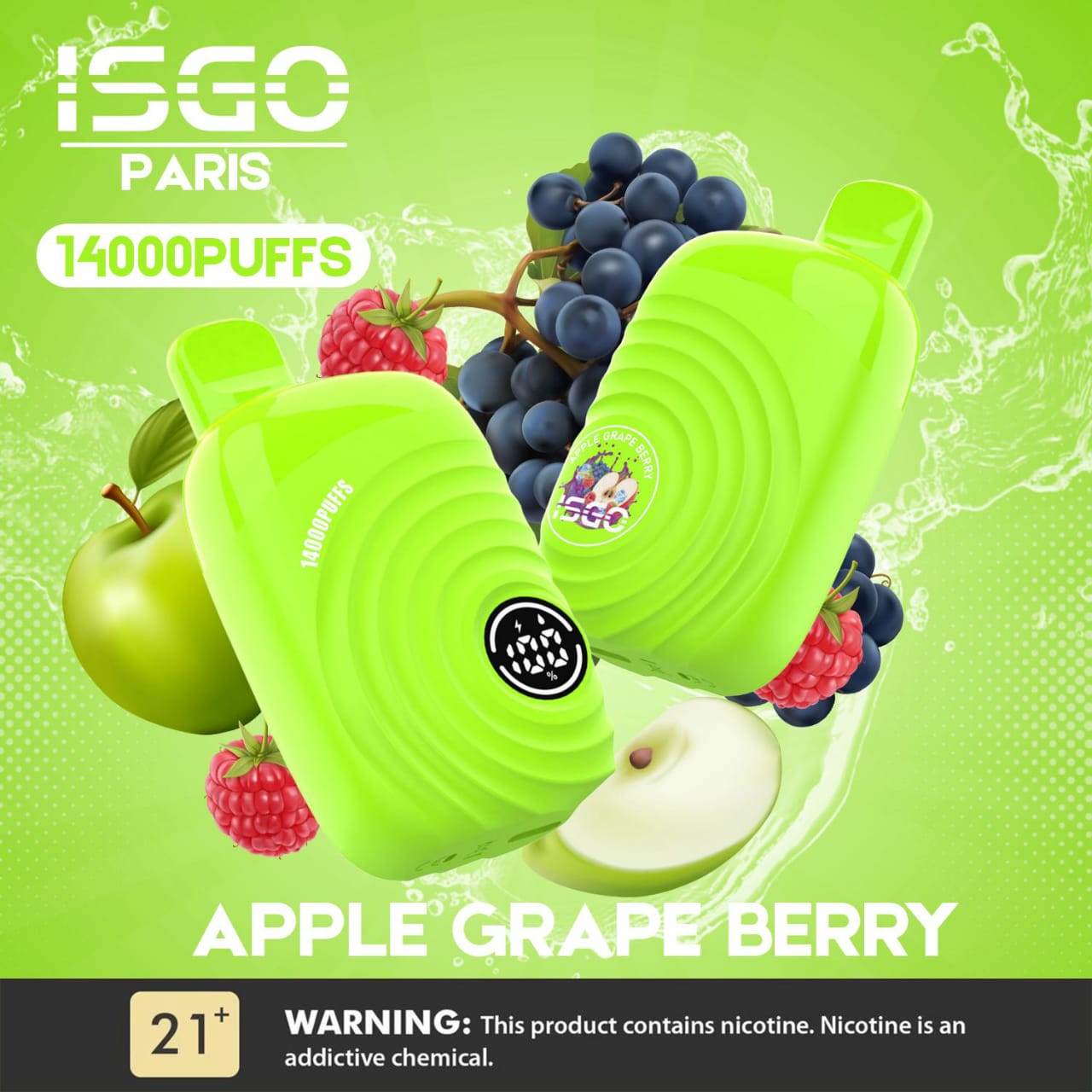 Apple Grape Berry| ISGO PARIS 14000 Puffs