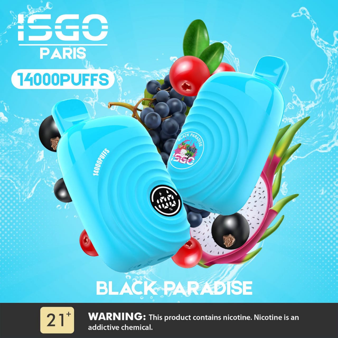 Black Paradise| ISGO PARIS 14000 Puffs