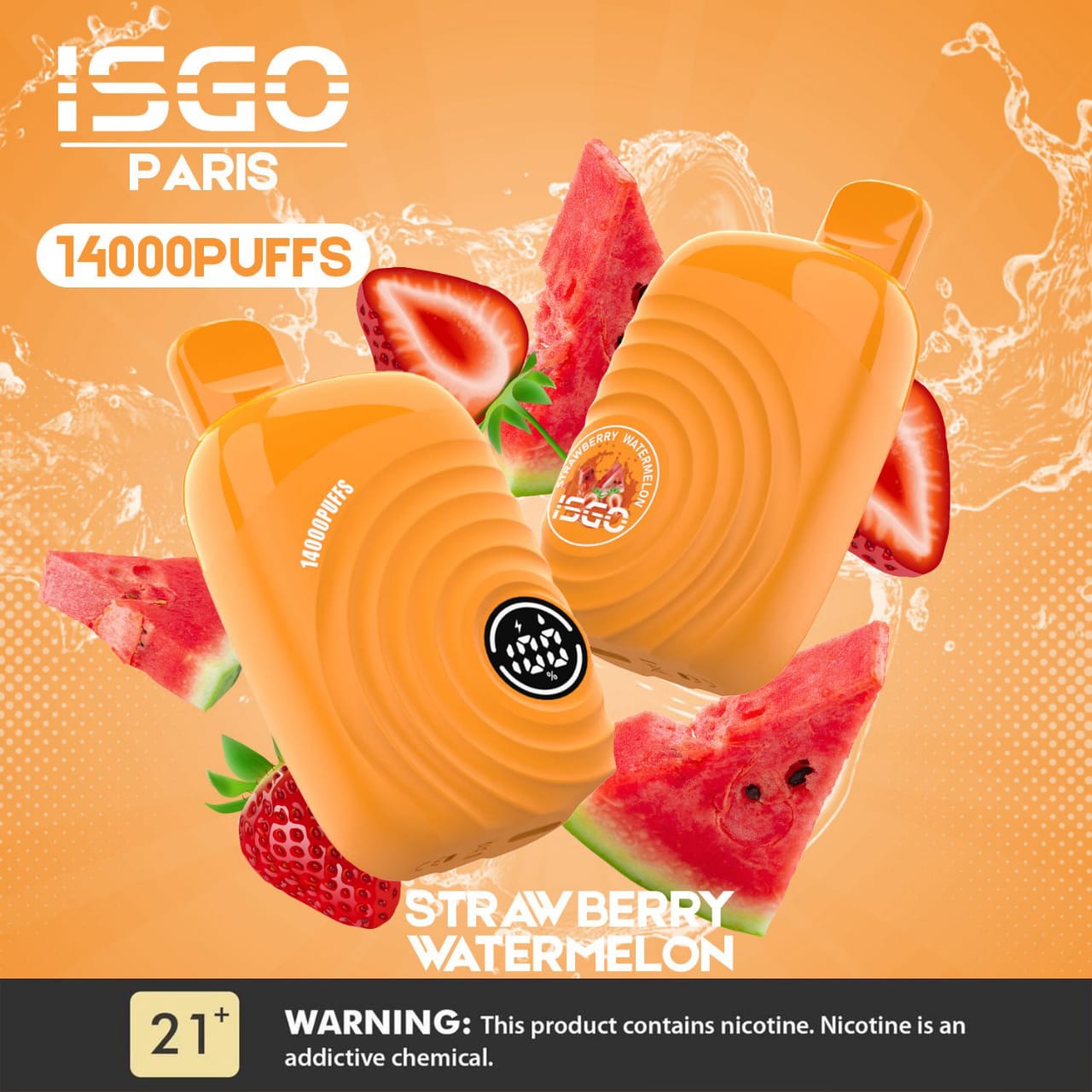 Strawberry Watermelon| ISGO PARIS 14000 Puffs