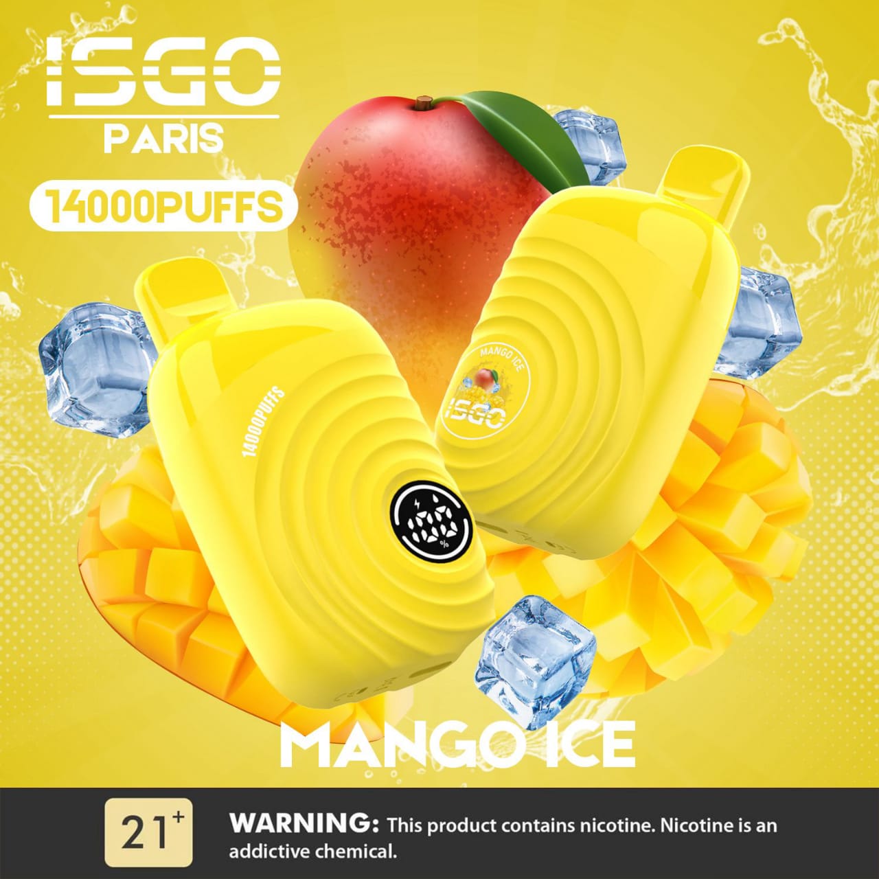 Mango Ice| ISGO PARIS 14000 Puffs