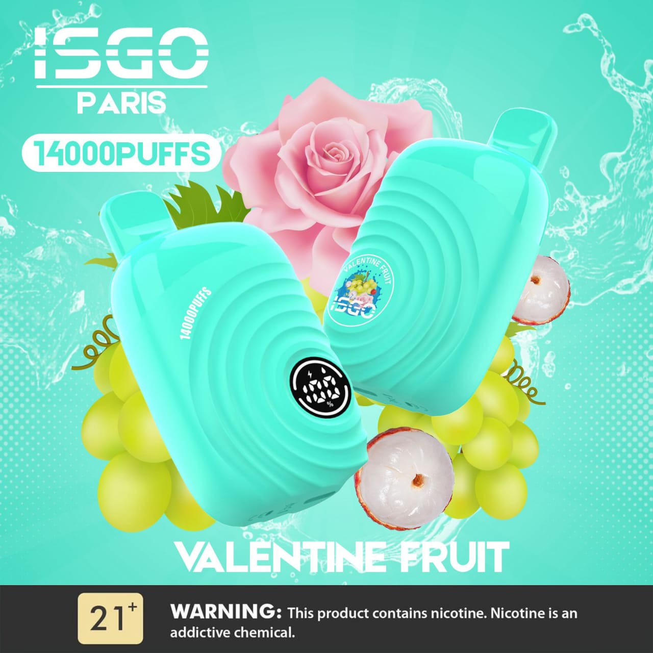 Valentine Fruit| ISGO PARIS 14000 Puffs