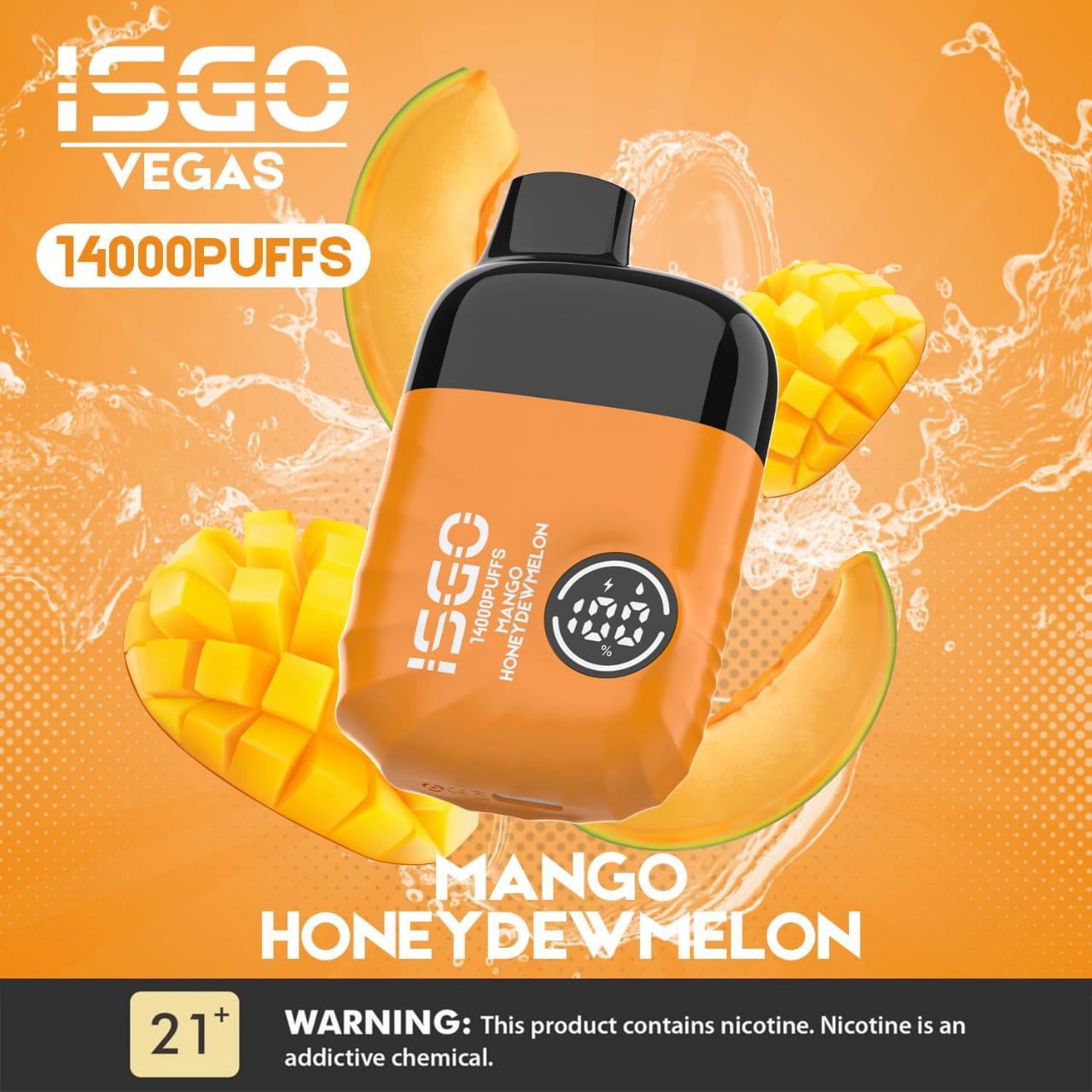 Mango Honeydev Melon| ISGO VEGAS 14000 Puffs