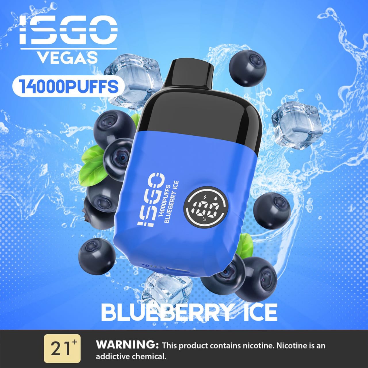 Blueberry Ice| ISGO VEGAS 14000 Puffs