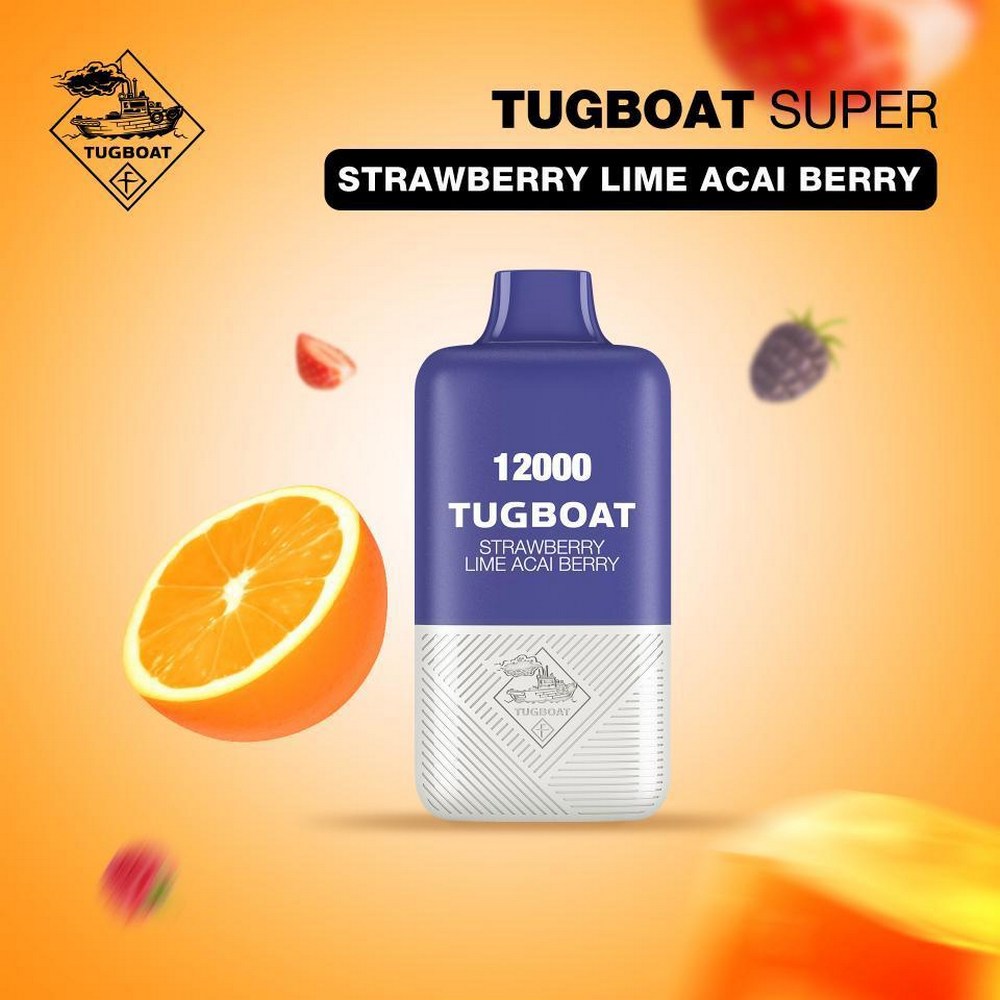 Strawberry Lime Acai Berry| Tugboat Super 12000puffs