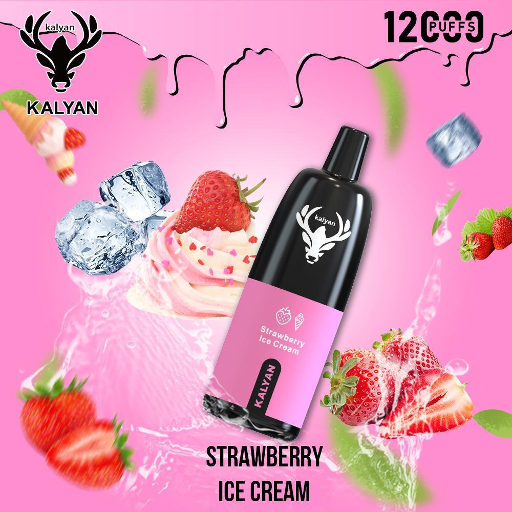 Strawberry Ice Cream| Kalyan 12000Puffs