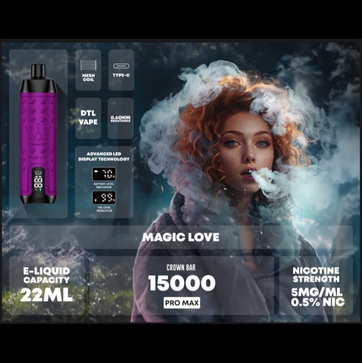 Magic Love| Al Fakher Crawn Bar 15000 Puffs