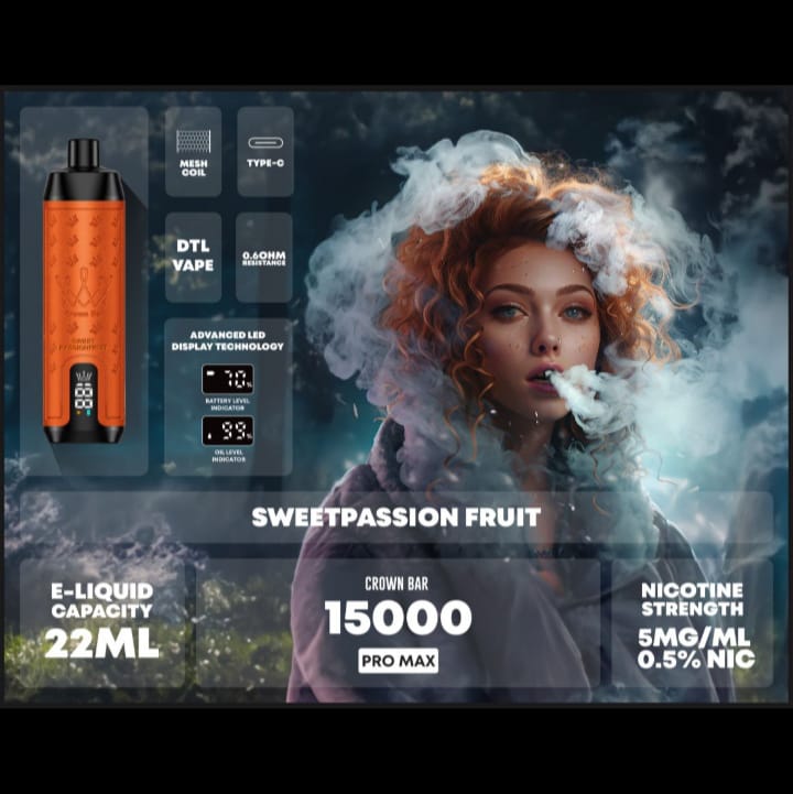 Sweetpassion Fruit| Al Fakher Crawn Bar 15000 Puffs