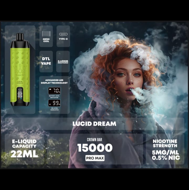 Lucid Dream| Al Fakher Crawn Bar 15000 Puffs