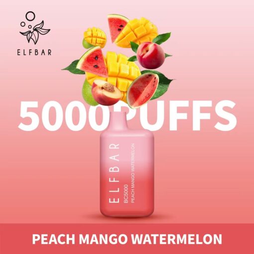 Peach Mango Watermelon| Elf Bar Bc5000 Puffs