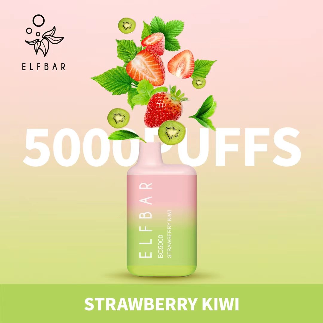 Strawberry Kiwi| Elf Bar Bc5000 Puffs