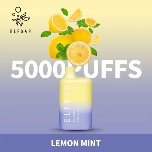 Lemon Mint| Elf Bar Bc5000 Puffs