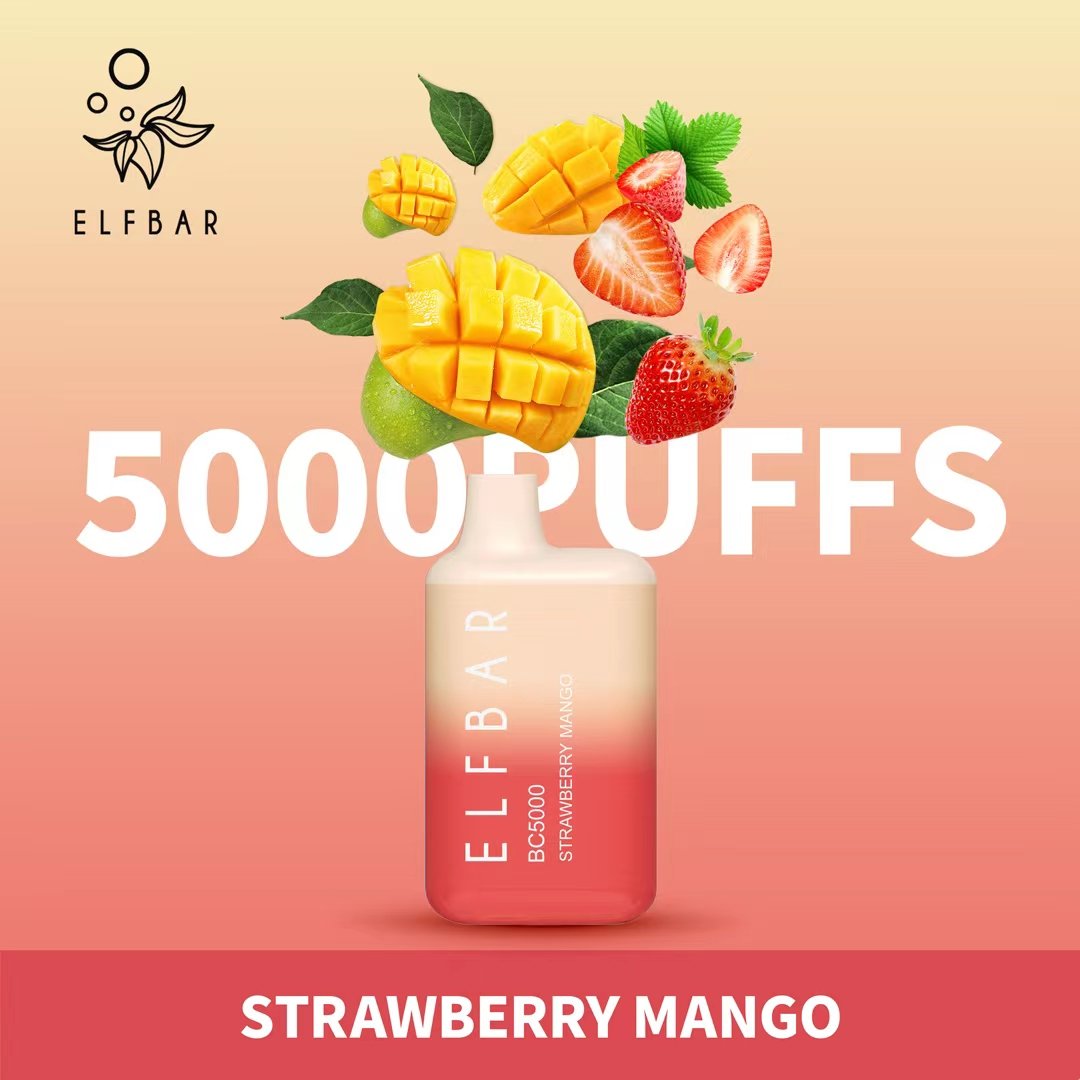 Strawberry Mango| Elf Bar Bc5000 Puffs