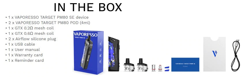 In The Box Vaporesso TARGET PM80